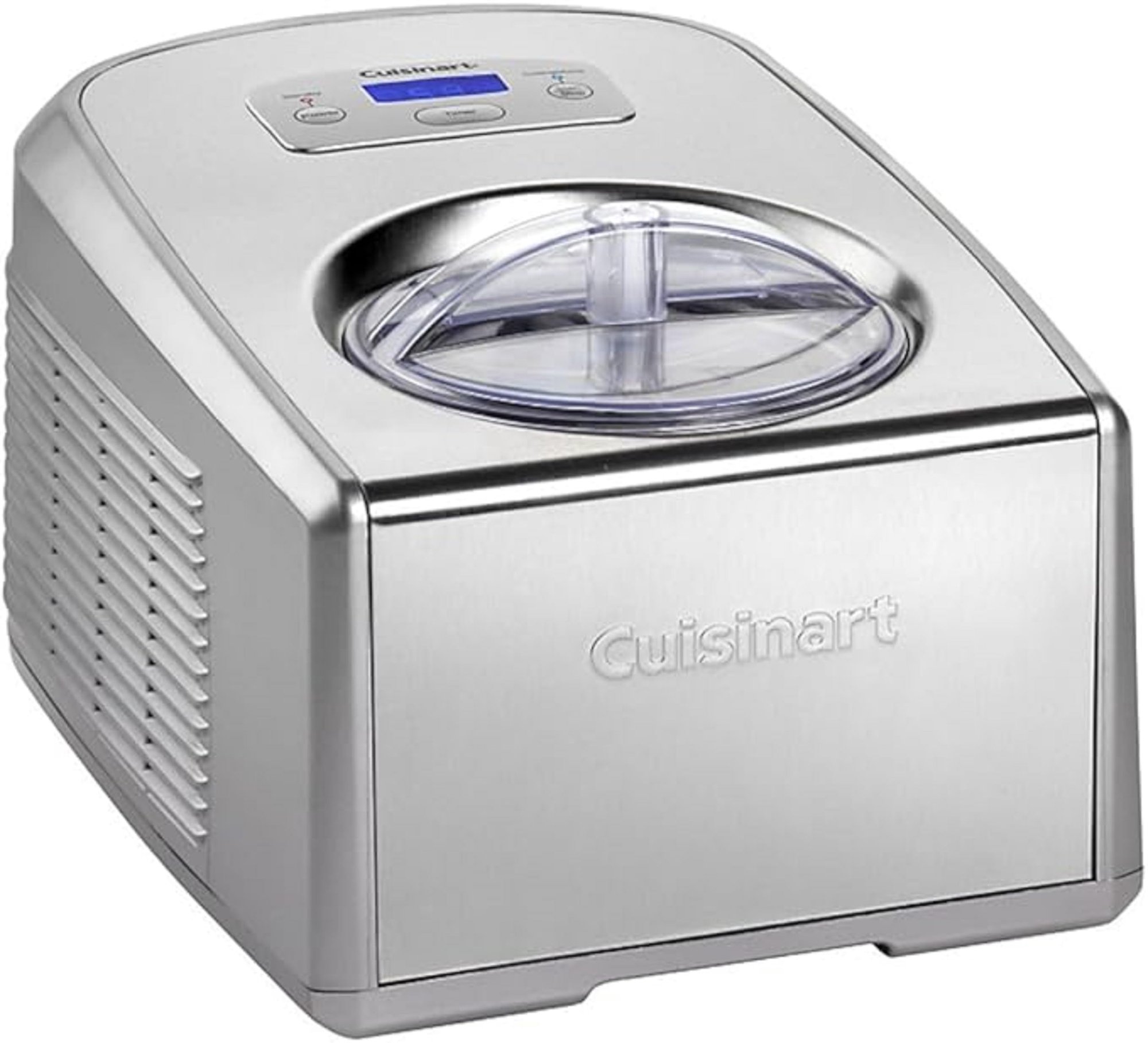 Cuisinart ICE100BCU Silver Professional Gelato, Ice Cream, Frozen Yoghurt and Sorbet Maker 1.5L, Stainless Steel, 150 W, 1.5 liters