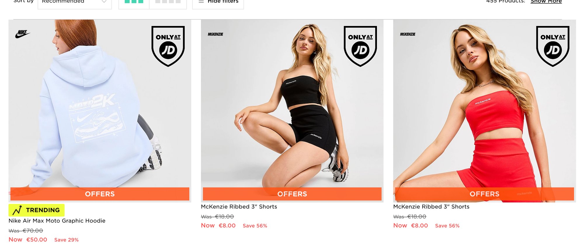 JD Sports - 50% Off Women's Clothing Items