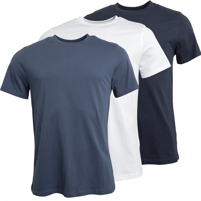 Kangaroo Poo Men's Three Pack T-Shirts White/Navy/Indigo