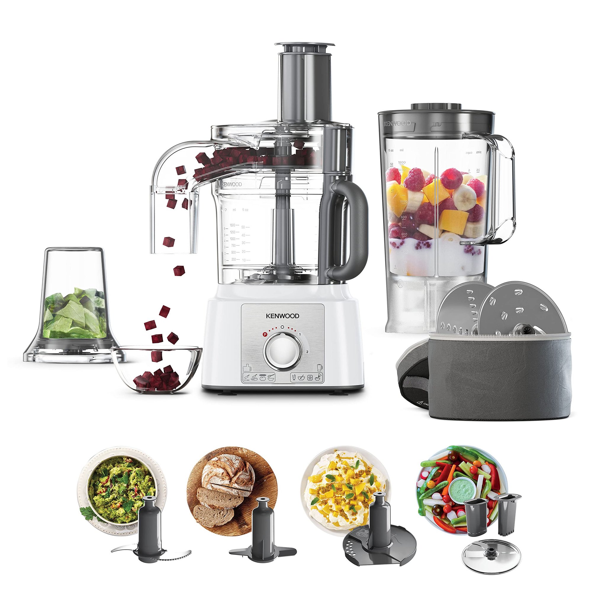 Kenwood FDP65.860WH Food Processor with 9 Attachments