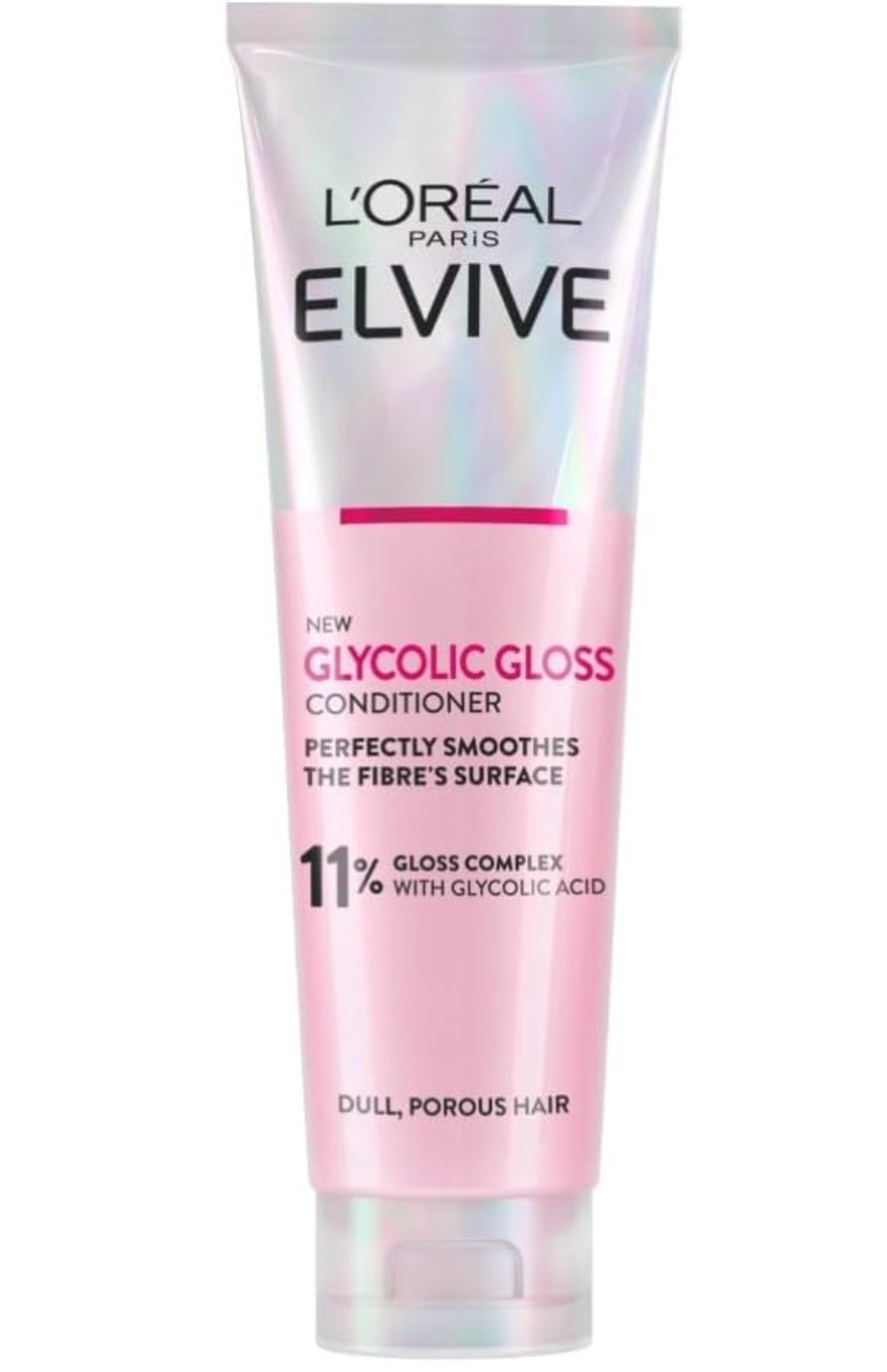 L'Oreal Paris Elvive Glycolic Gloss Conditioner, With Gloss Complex and Glycolic Acid, Fills and Seals Hair Fibres, For Long-lasting, Smooth and Shiny Hair, Ideal for Dull Hair, 150ml