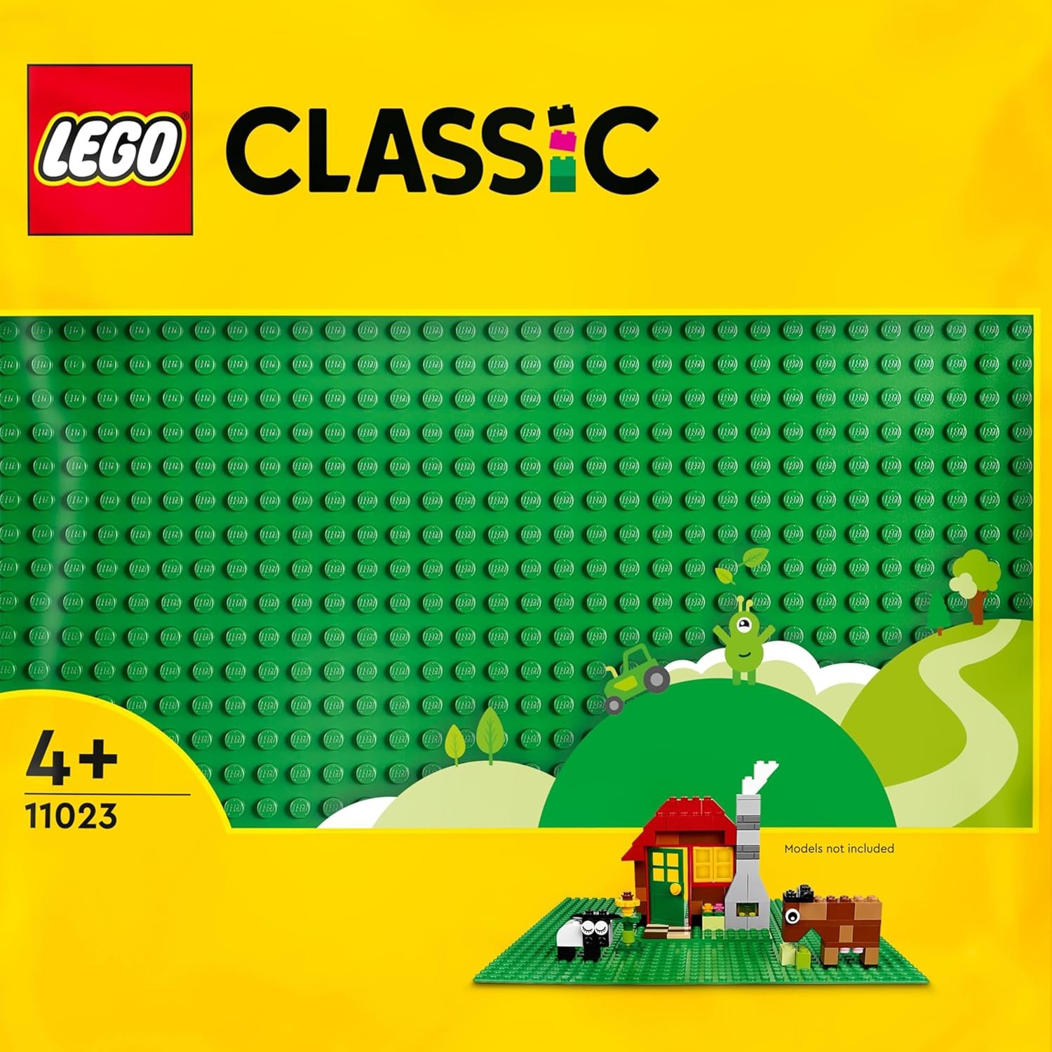 LEGO 11023 Classic Green Baseplate, Square 32x32 Stud Building Grass Base 