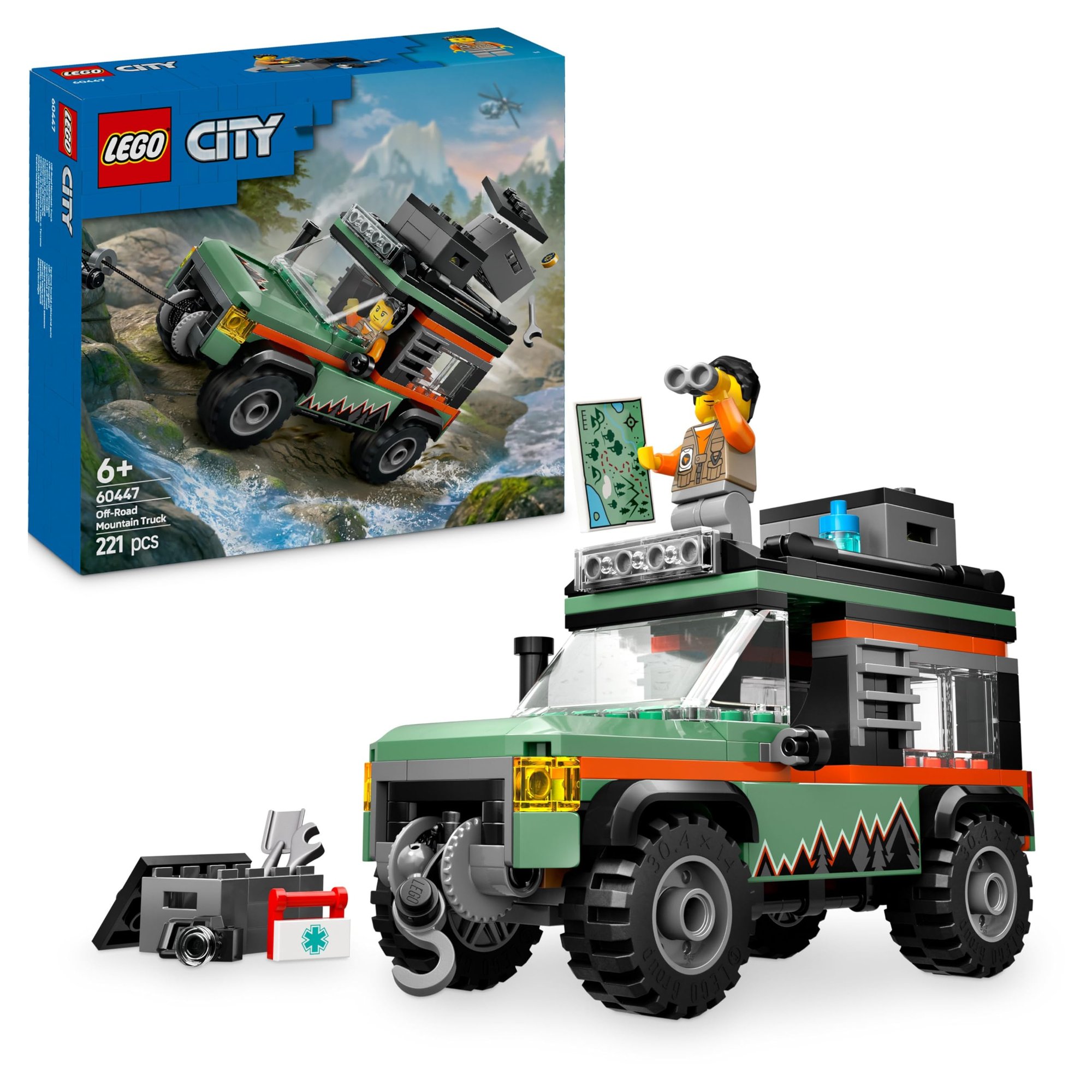 LEGO City 60447 Off-Road 4x4 Mountain Truck Toy Set Incl. a Minifigure