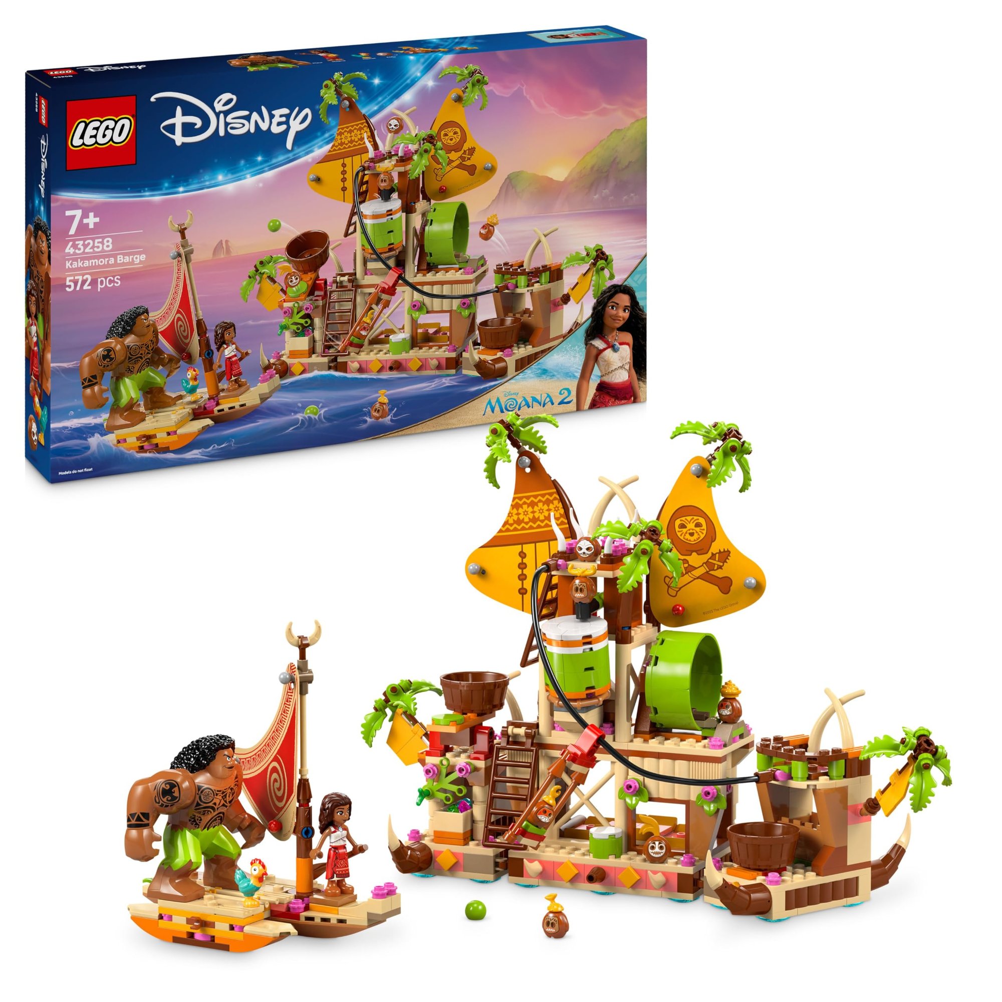 LEGO Disney Moana 2 Kakamora Barge, Toy Building Set 43258