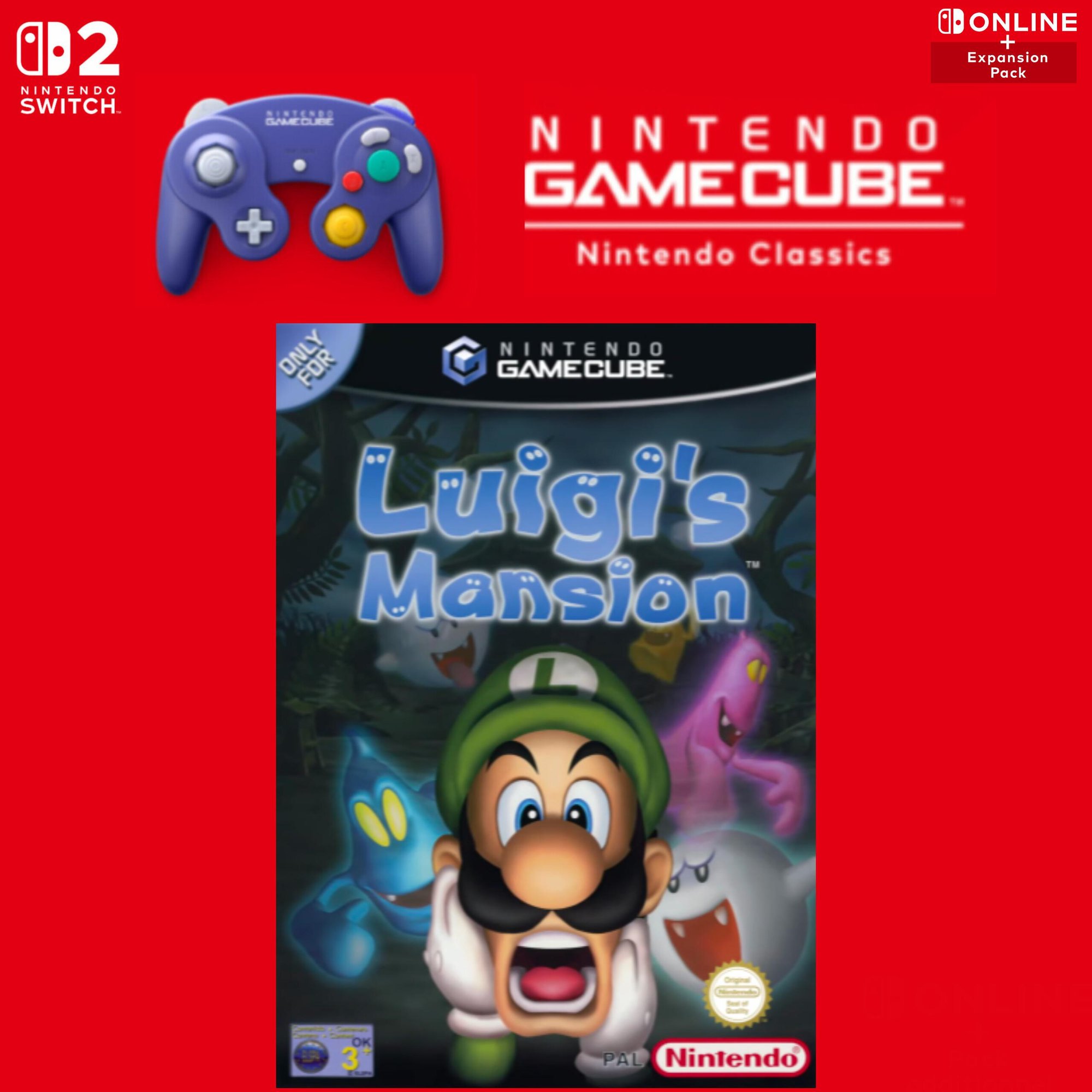 Luigi's Mansion (Gamecube Classics) Nintendo Switch 2 - Nintendo Switch Online Addition