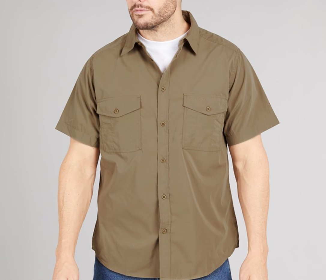 Men's Craghoppers Kiwi NosiDefence UPF 50+ Short Sleeve Shirt, 3 Colours - Sizes S - XXL