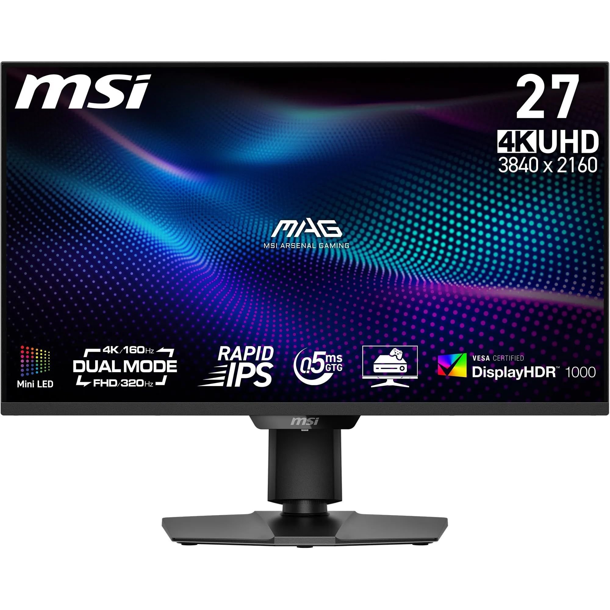 MSI MAG 274UPDF E16M 27-Inch 4K UHD Gaming Monitor, 3840 x 2160, DisplayHDR 1000, Mini-LED