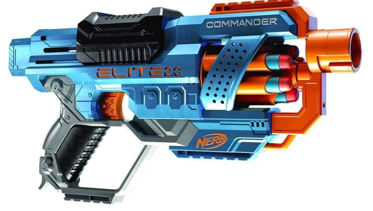 Nerf Elite 2.0 Commander RD-6 Blaster Toy for 8+ Year Old Kids, Dart Launcher with 12 Nerf Elite Foam Darts and a 6-Dart Rotating Drum