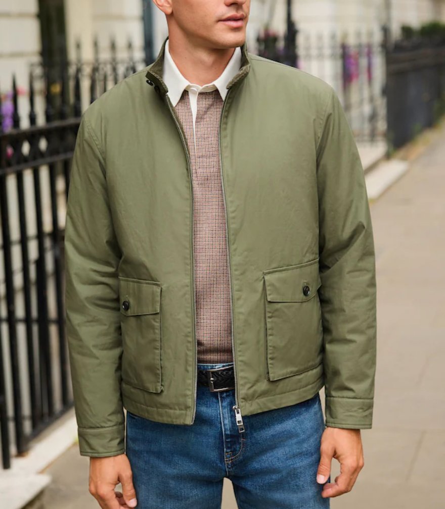 Next men's Khaki Green Borg Lined Shower Resistant Harrington Jacket - M to 4XL / Red €36 - Sizes XS to 4XL - Free C&C