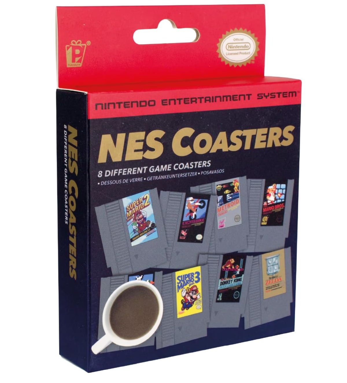 Nintendo NES Cartridge Retro Drink Coasters for Gamers
