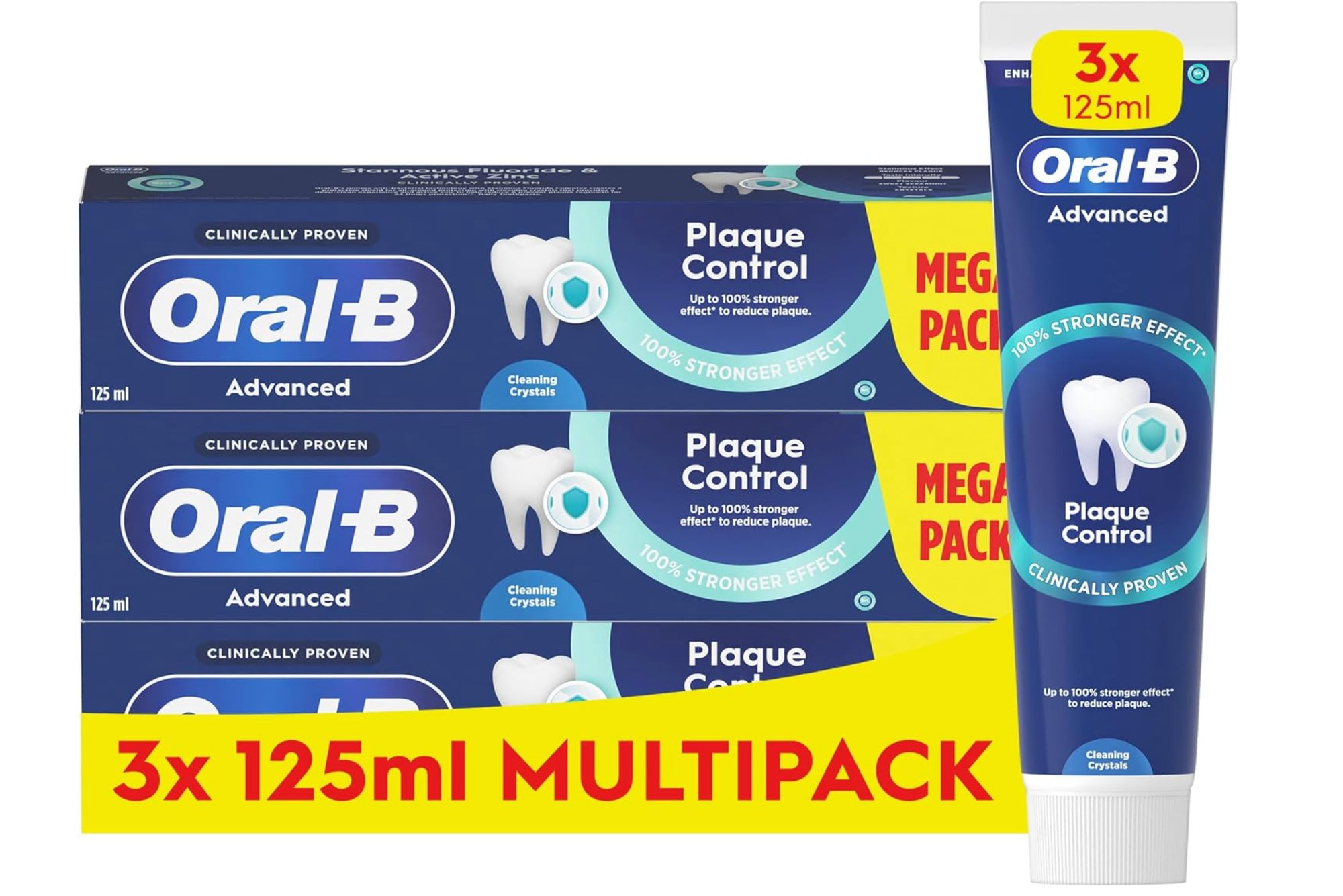 Oral-B Advanced Plaque Control Toothpaste 125ml (Pack of 3)