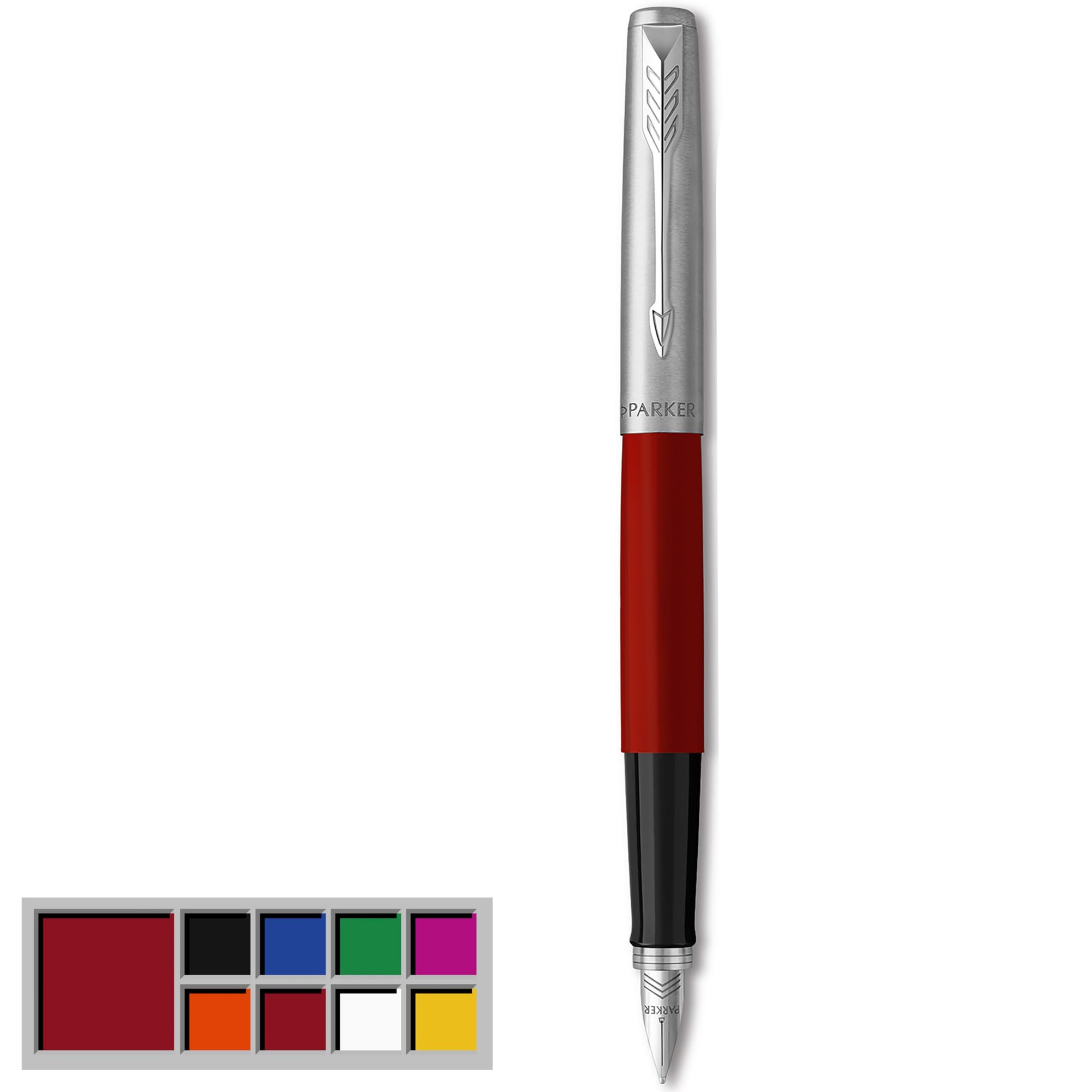 Parker Jotter Originals Fountain Pen | Classic Red Finish | Medium Nib