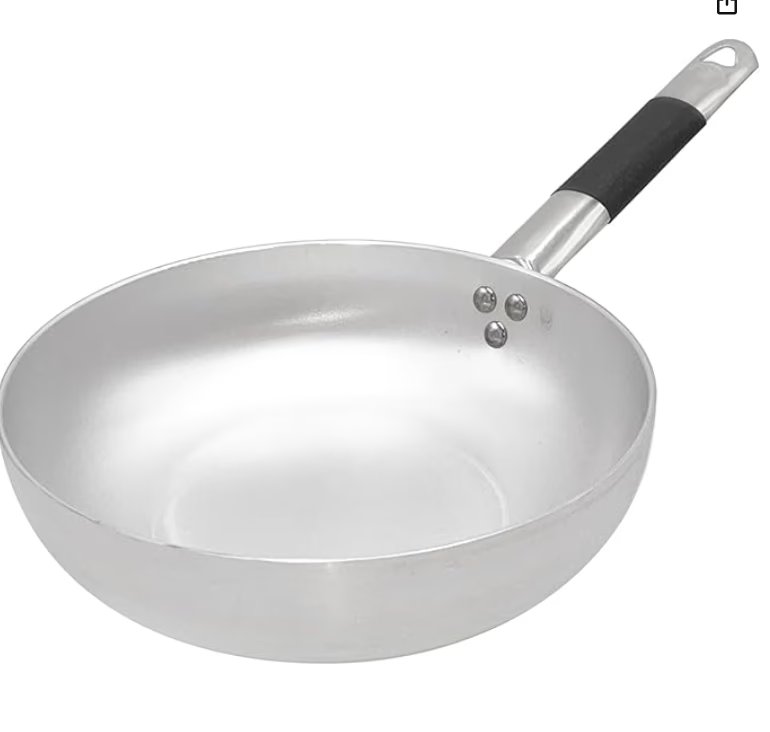 Pentole Agnelli ALMC111BPIC24 Aluminum Induction Line Countersunk Pan High, Induction bottom with 1 Cool Handle, 24 cm