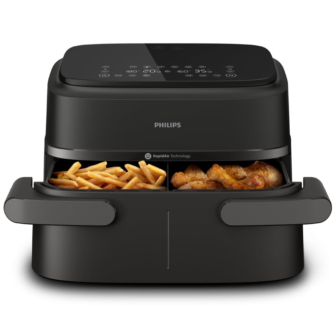 Philips Dual Basket Airfryer 1000 Series - 7.1L Mega Draw
