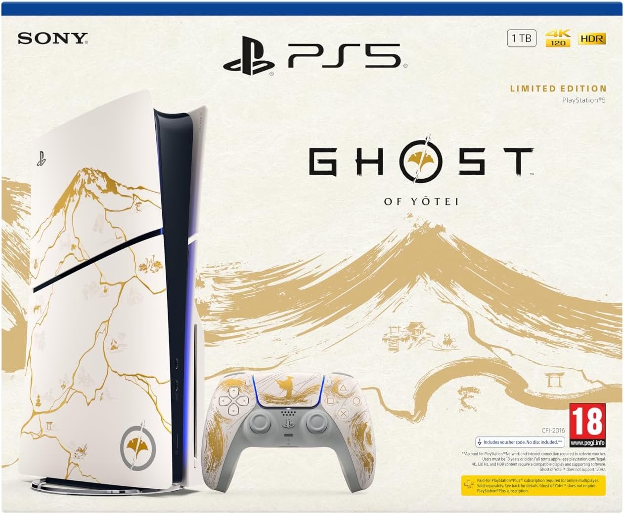 PlayStation 5 Console – Ghost of Yotei Gold Limited Edition Bundle