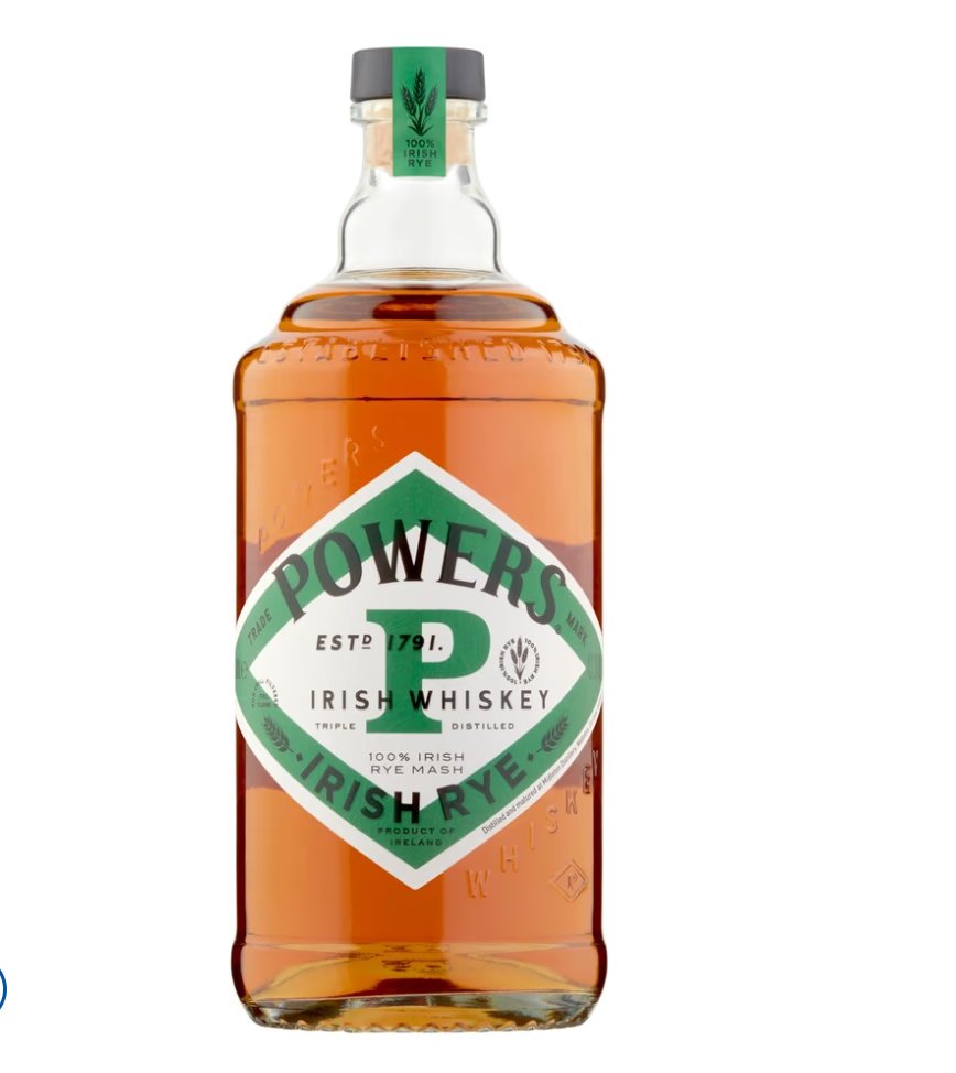 Powers Irish Rye Whiskey 700Ml [Clubcard Price]
