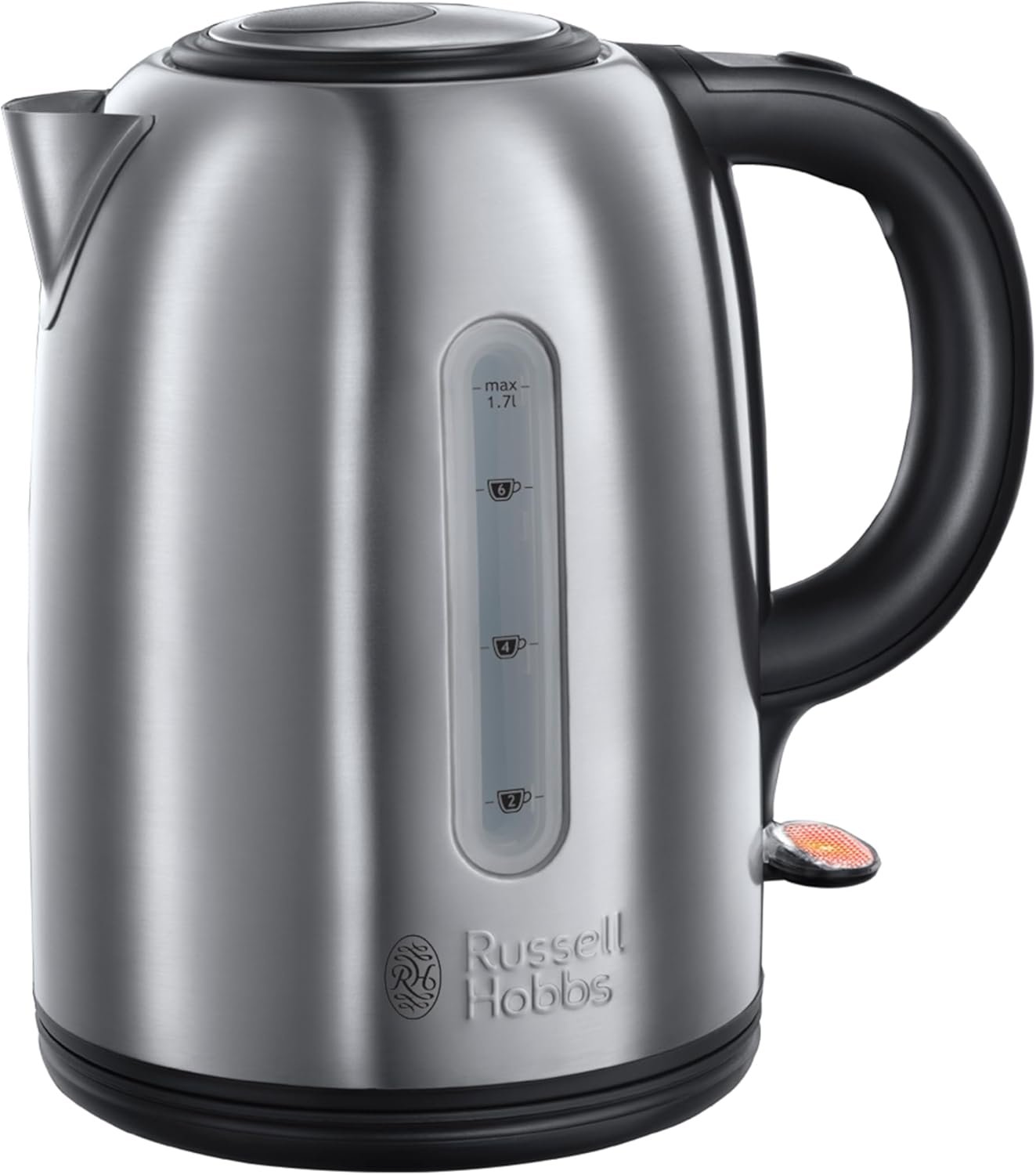 Russell Hobbs Brushed Stainless Steel & Black Electric 1.7L Cordless Kettle 20441