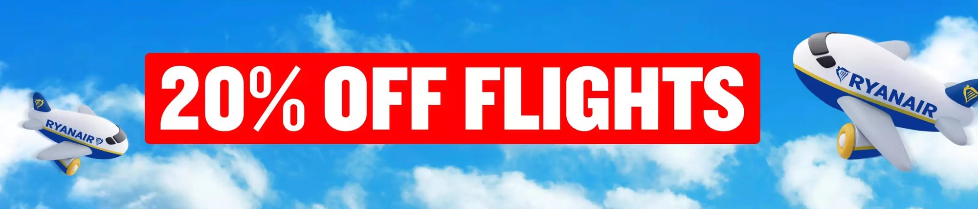 Ryanair | Flash Sale 20% off Flights