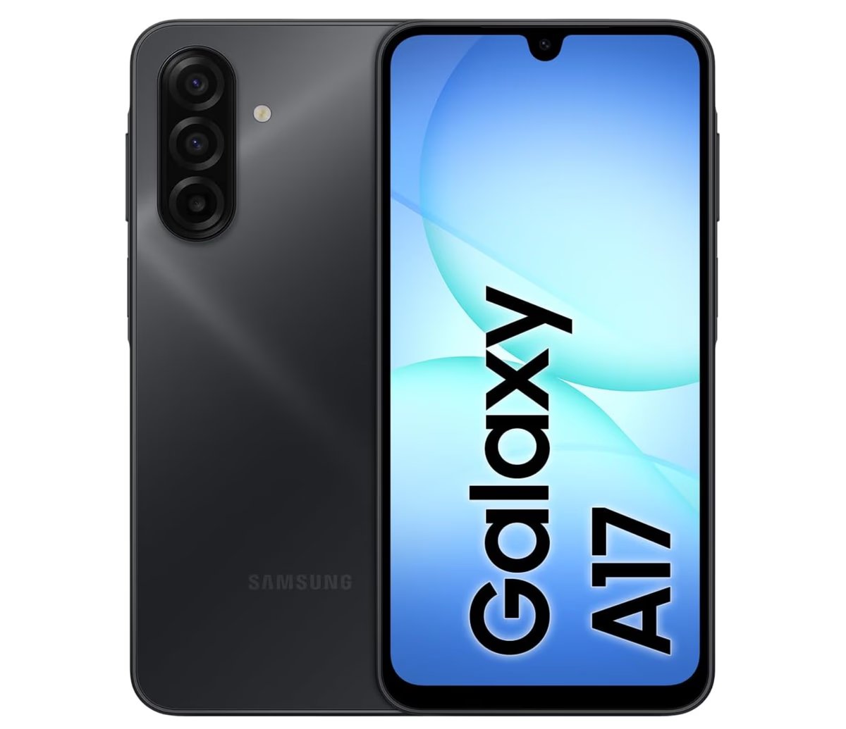 Samsung Galaxy A17 4G, AI Smartphone, Slim 7.5mm Frame, Large Screen Unlocked Phone, 50MP Camera, 128GB Storage, 4GB Memory, 5000 mAh Battery, Black, 3 Year Extended Warranty (UK Version)