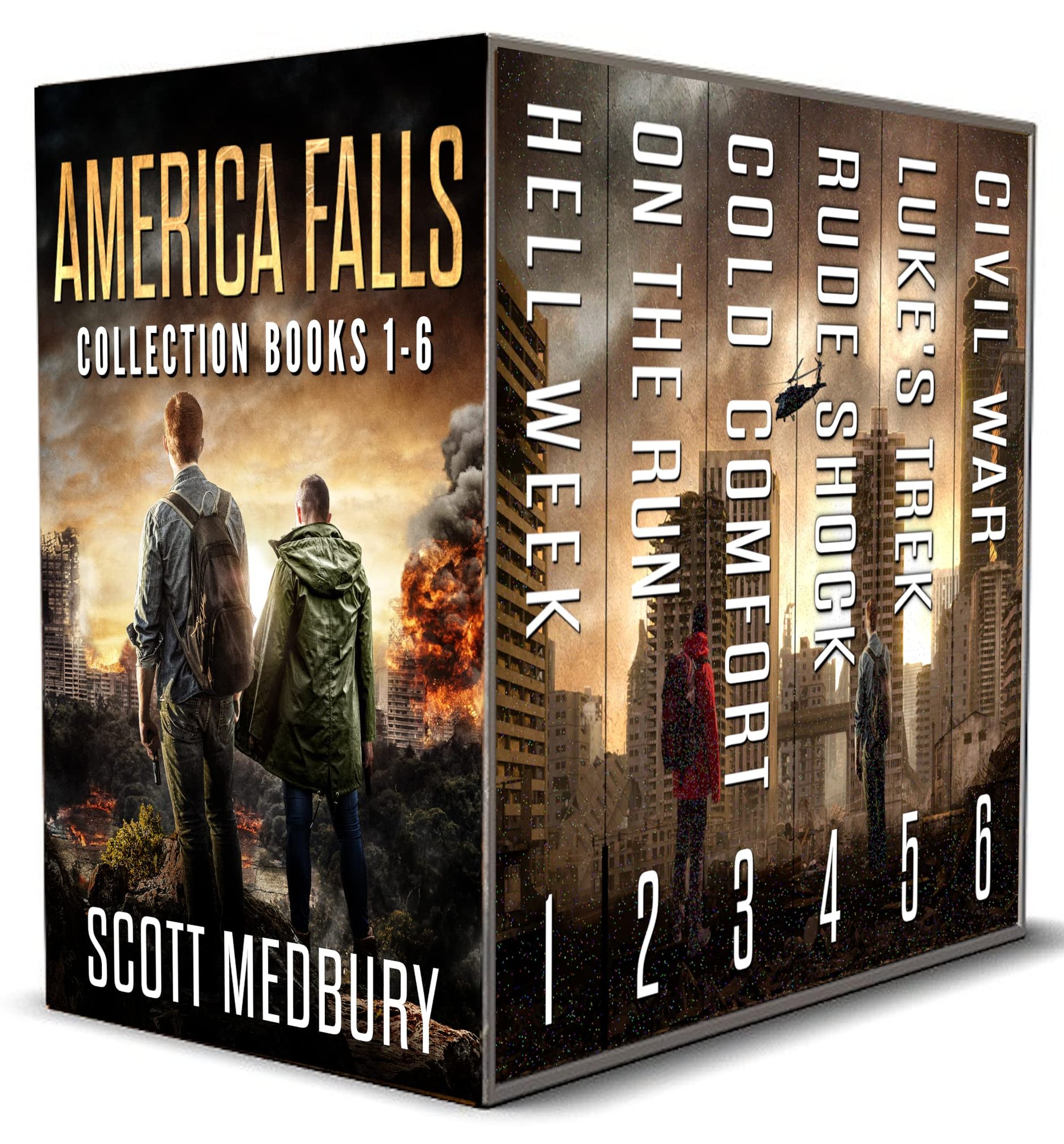 Sci -Fi Box Set - Scott Medbury - America Falls Collection 1: Books 1-6 (America Falls Mega Collections) Kindle Edition