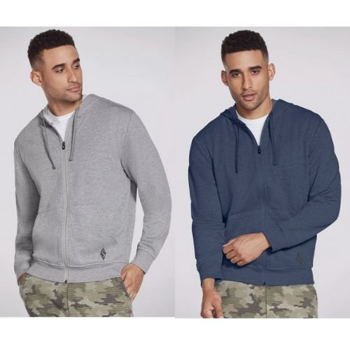 Skechers Go Walk Zip Hoodie Mens, Grey S-XL or Blue M