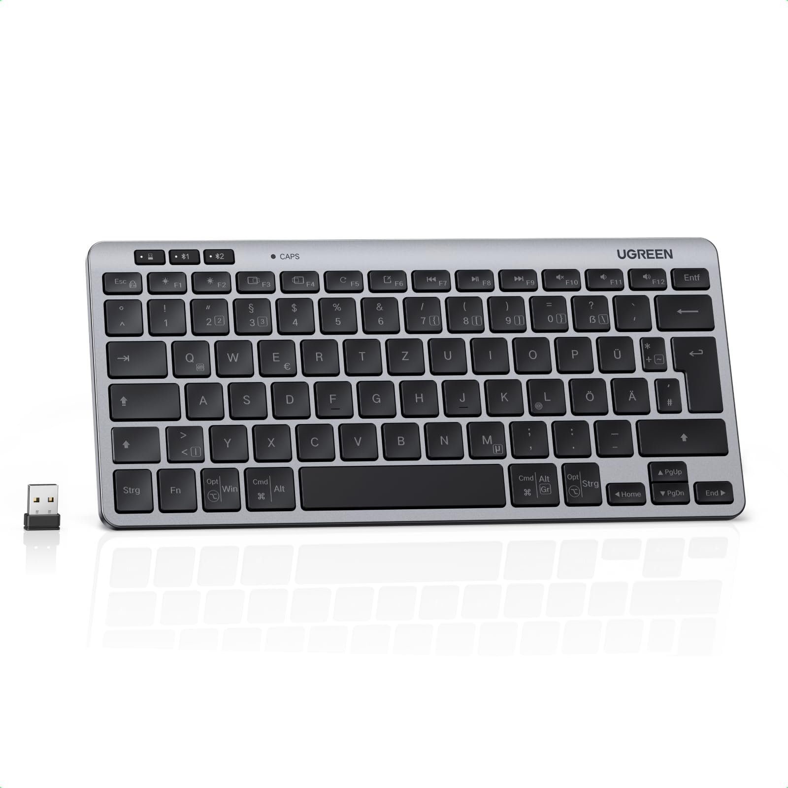 UGREEN Bluetooth Wireless Keyboard, Compact & Mini Ipad Keyboard for Tablet/PC/Laptop Connect 3 Devices Dispatch from Amazon Sold by UGREEN