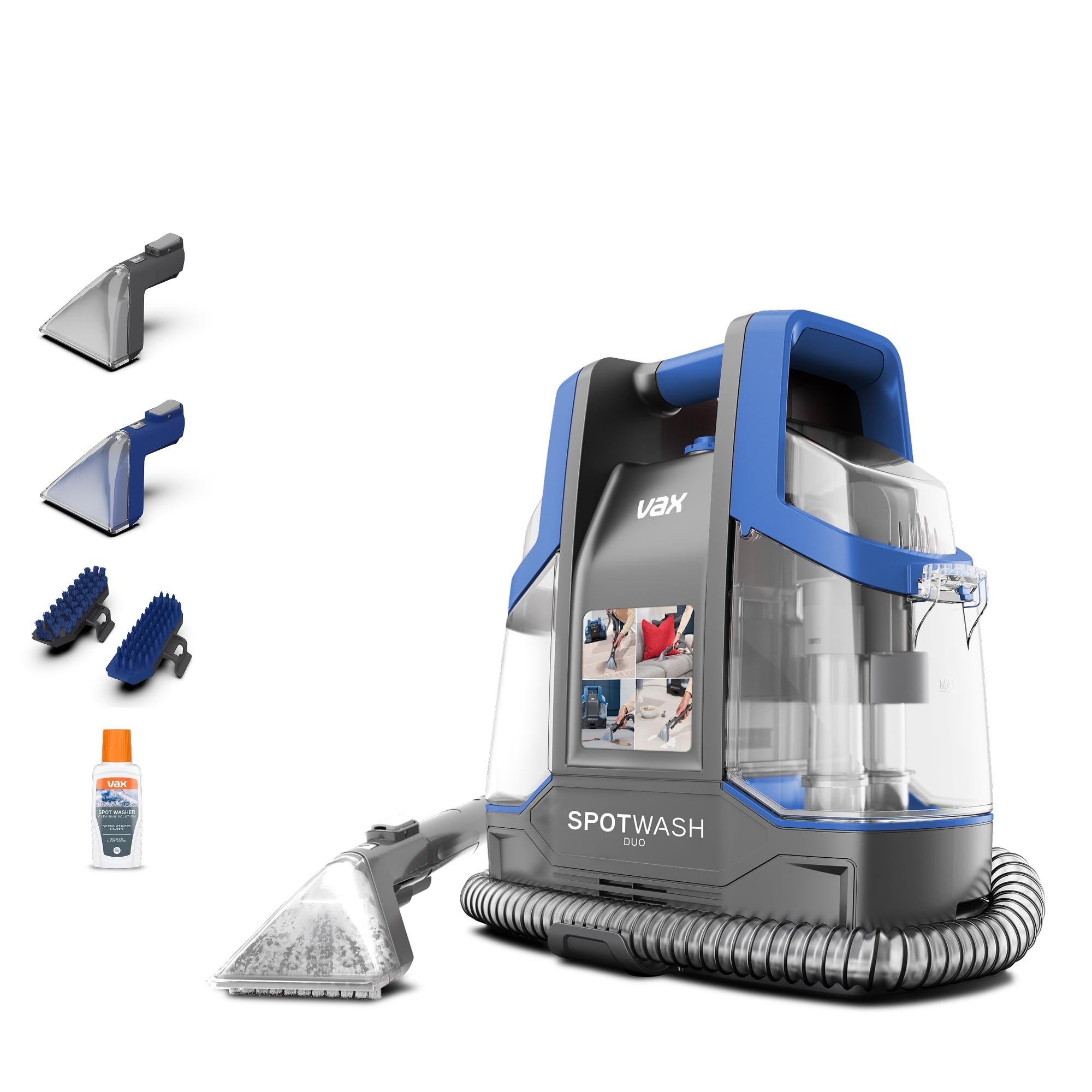 Vax SpotWash Duo Spot Cleaner, With Pet Tool, 380W, 3.89kg, Grey/Blue, CDCW-CSXA