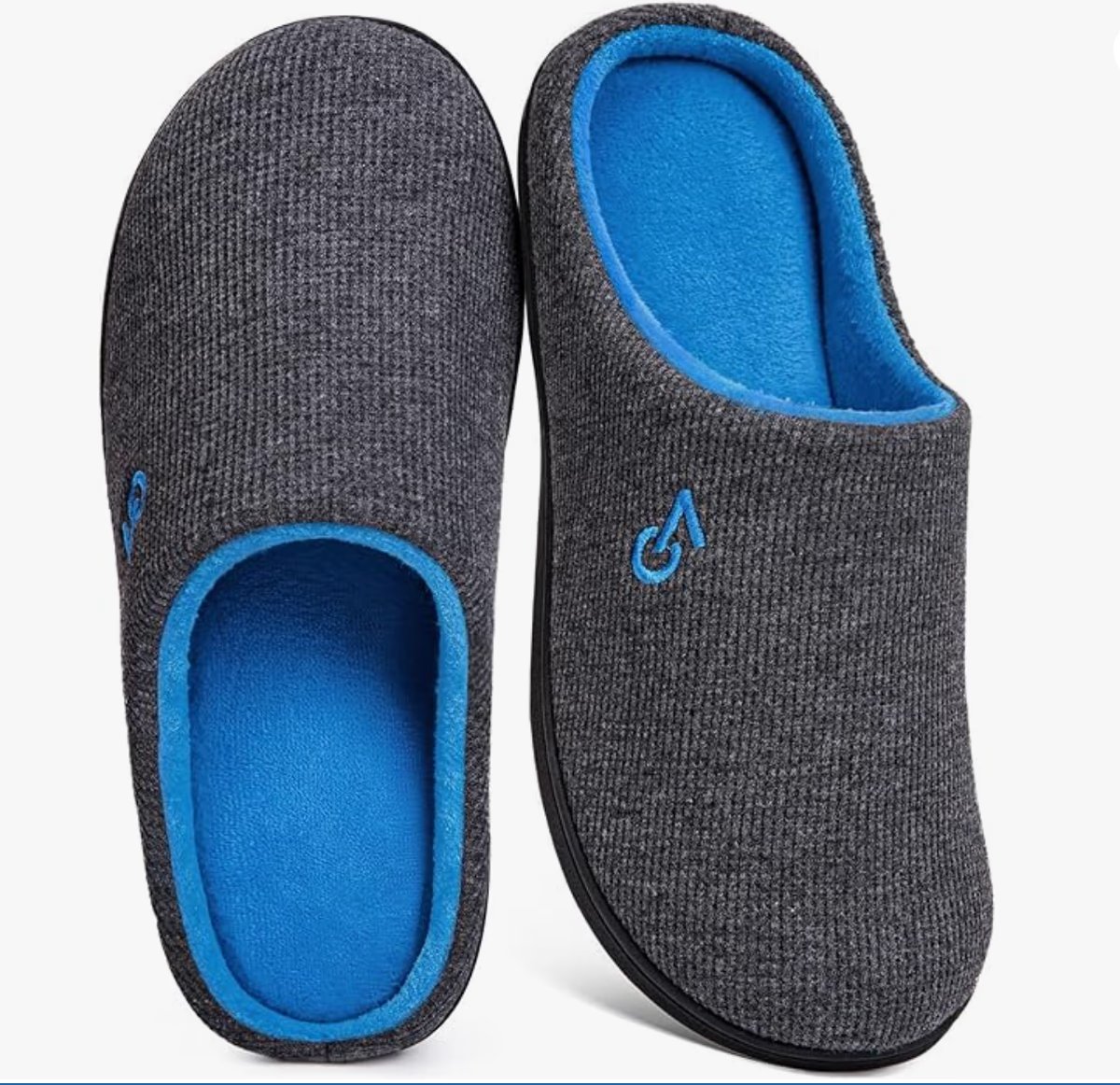 VeraCosy Men's Two-Tone Memory Foam Slippers