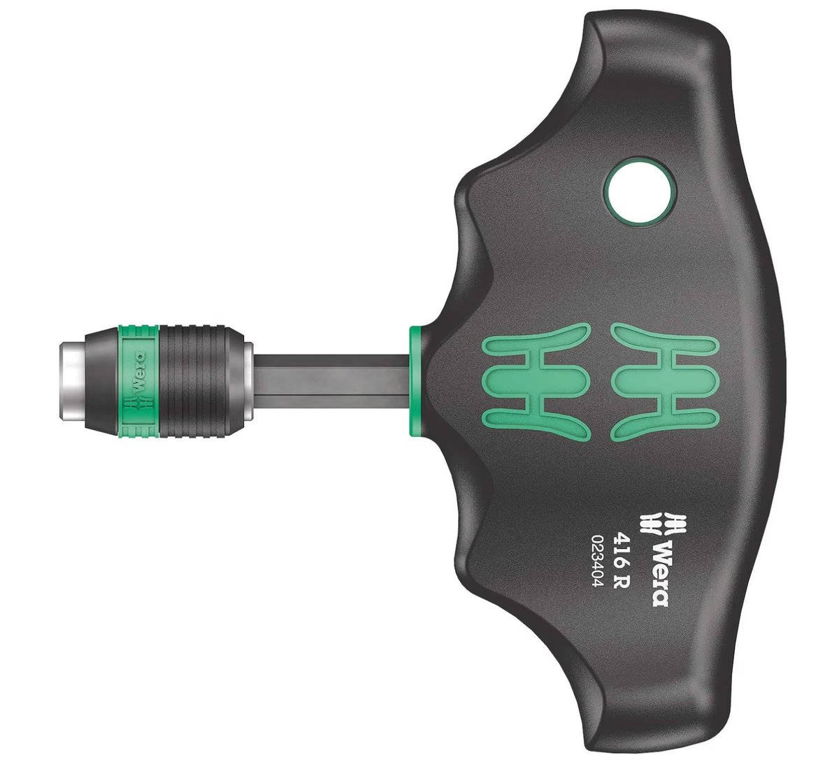 Wera 416 R T-Handle Bitholding Screwdriver Rapidaptor, 1/4" x 45 mm