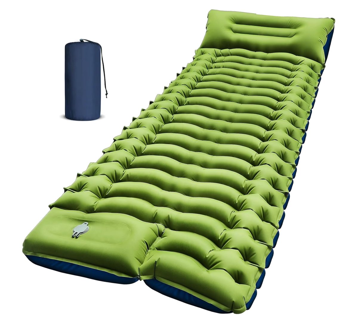 Yuzonc Camping Sleeping Pad, Ultralight Inflatable Camping Mat with Pillow Built-in Foot Pump Portable Inflatable Sleeping Pads Compact for Outdoor Camping, Backpacking, Hiking, Tents